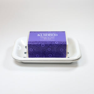 Enamelled Soap Dish and Bath Bar Set